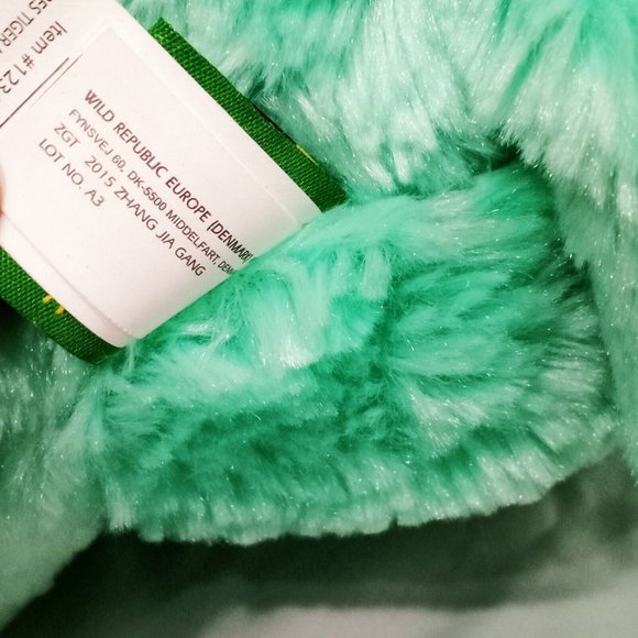 Tiger Cub Mint Green Plush Stuffed Animal 12" Wild Republic 2015 Toy Big Cat - Picture 6 of 9